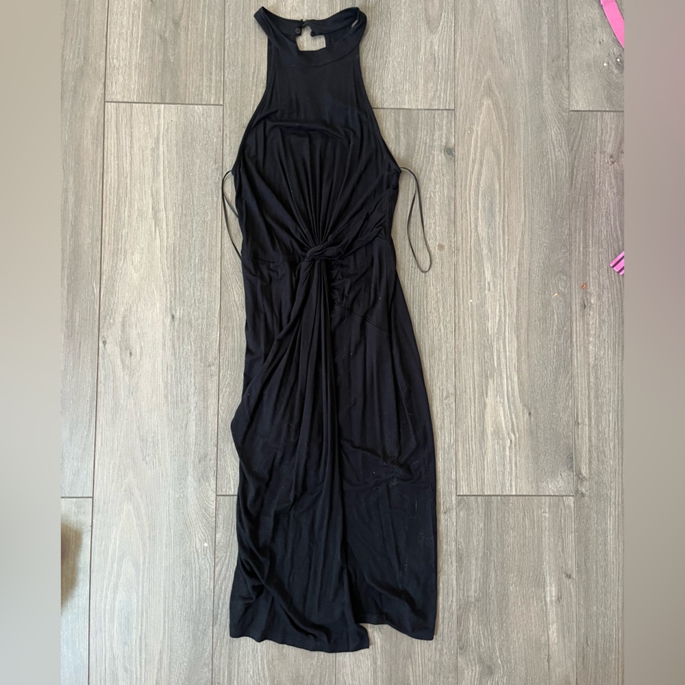 Astr Black Halter Dress